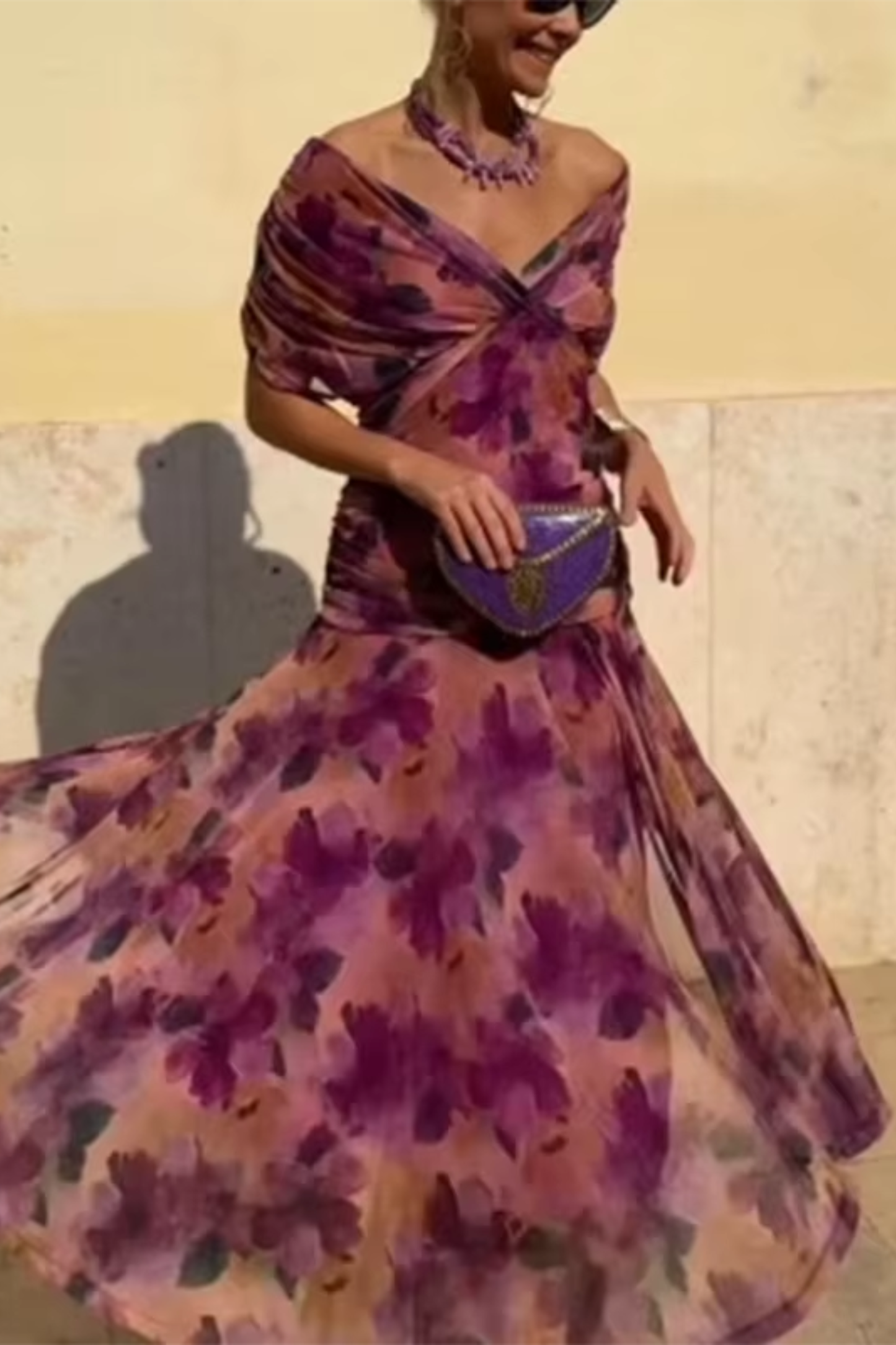 Louise | Vestito Maxi da Festa Elegante con Scollatura a V