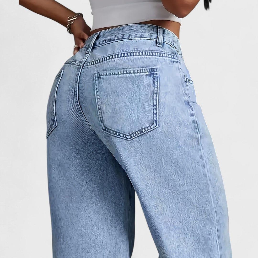 Mara - Jeans rectos anchos de mujer