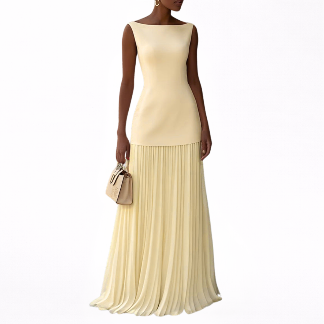 Celeste | Plissé Maxi Dress