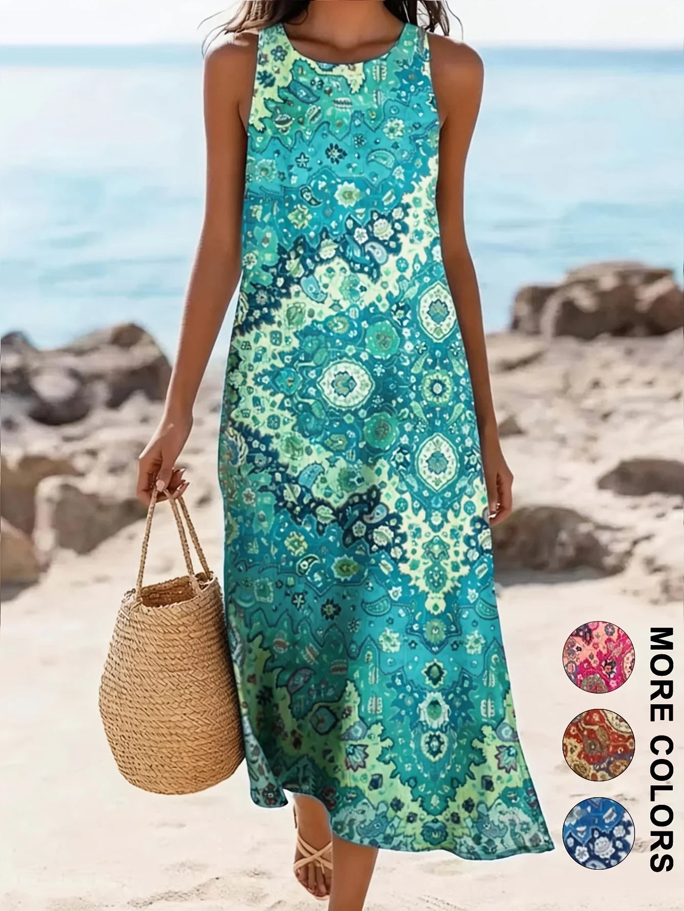 Bea™ | Abito Midi Estivo Boho a Fiori
