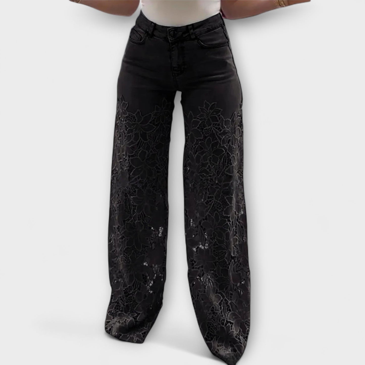 Jeans Trendy en Pizzo Patchwork