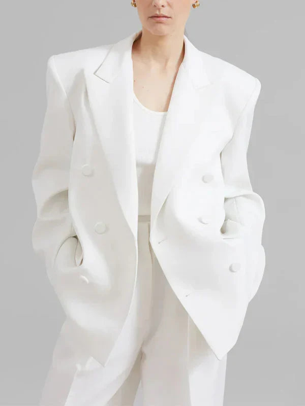 Sofia | Blazer Bianco Oversize Doppi Bottoni