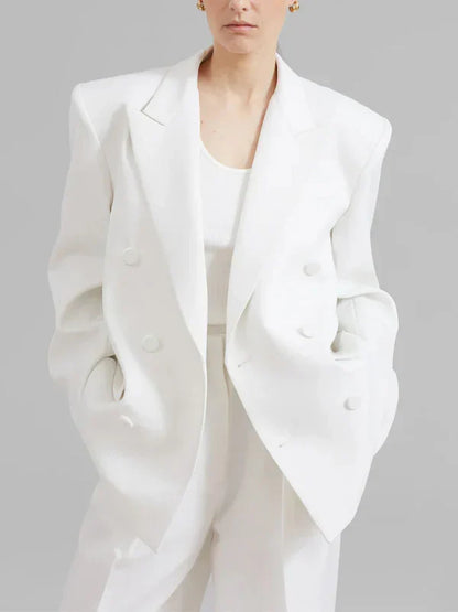 Sofia | Blazer Bianco Oversize Doppi Bottoni