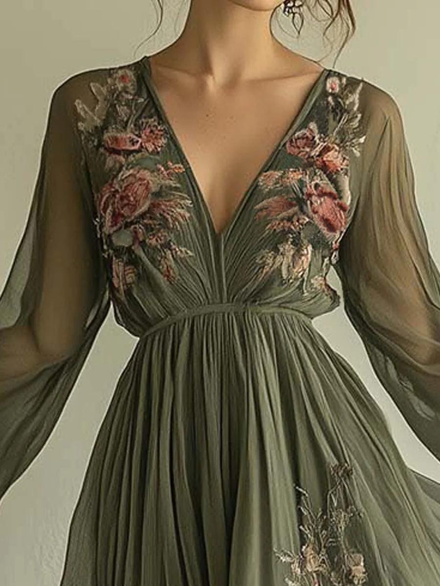 Abito Maxi Elegante in Chiffon Laurelle