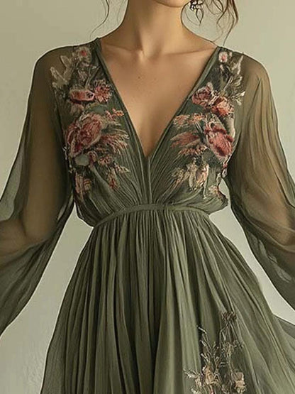 Abito Maxi Elegante in Chiffon Laurelle