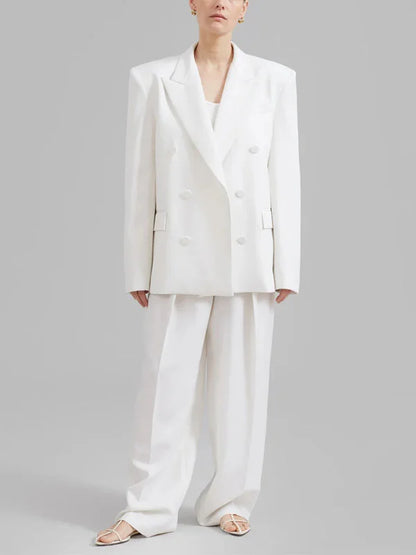 Sofia | Blazer Bianco Oversize Doppi Bottoni
