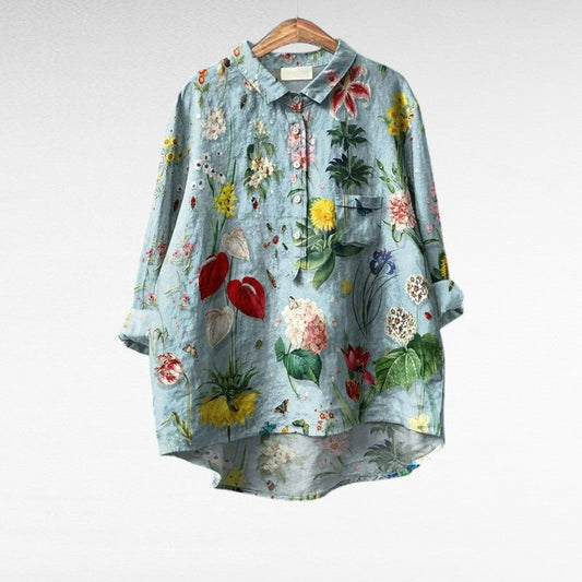 Béatrice | Elegante Sommerbluse aus Leinen