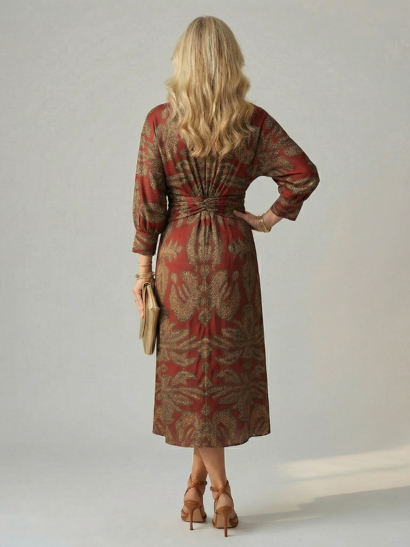 Lune | Vestito Midi Avvolgente Naturale