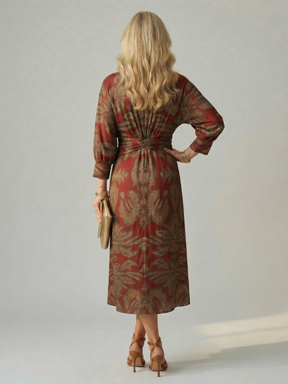 Lune | Vestito Midi Avvolgente Naturale
