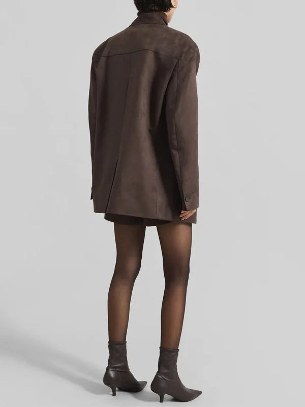 Sofia | Blazer Marrón de Suede Oversize