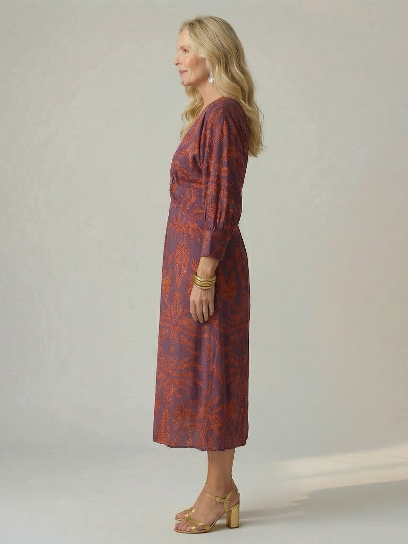 Lune | Vestito Midi Avvolgente Naturale