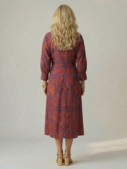 Lune | Vestito Midi Avvolgente Naturale