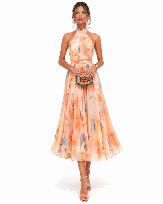 Aurora | Elegantes Kleid mit Halterneck