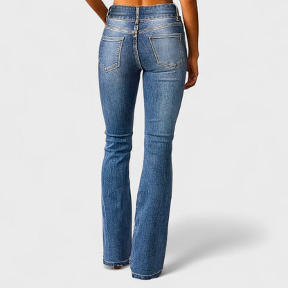 Marylène - Jeans a vita alta e gamba larga alla moda