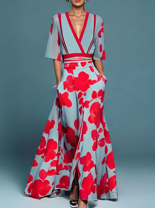 Evie - Abito Elegante con Motivo Floreale