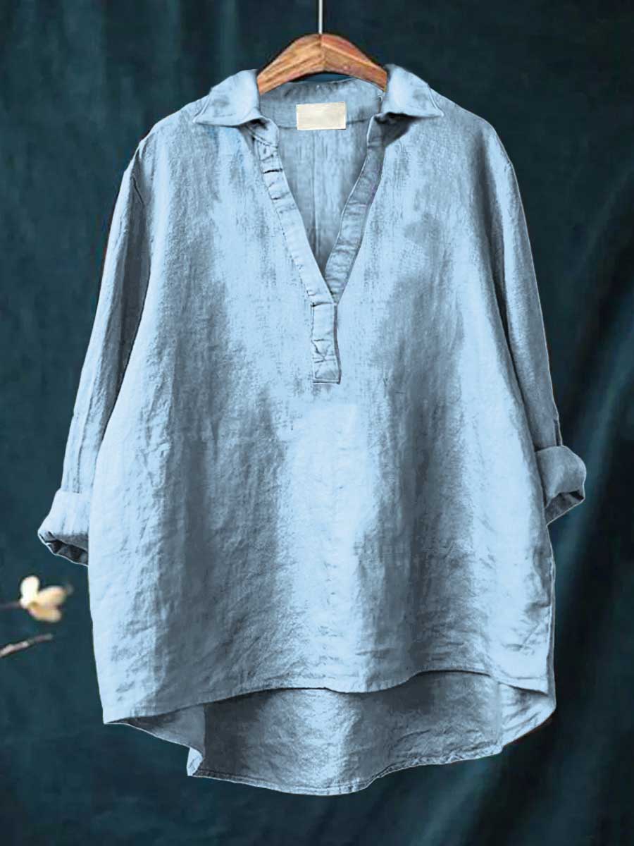 Andrea | Elegante Blusa de Verano en Lino
