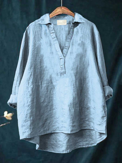 Andrea | Elegante Blusa Veraniega de Lino