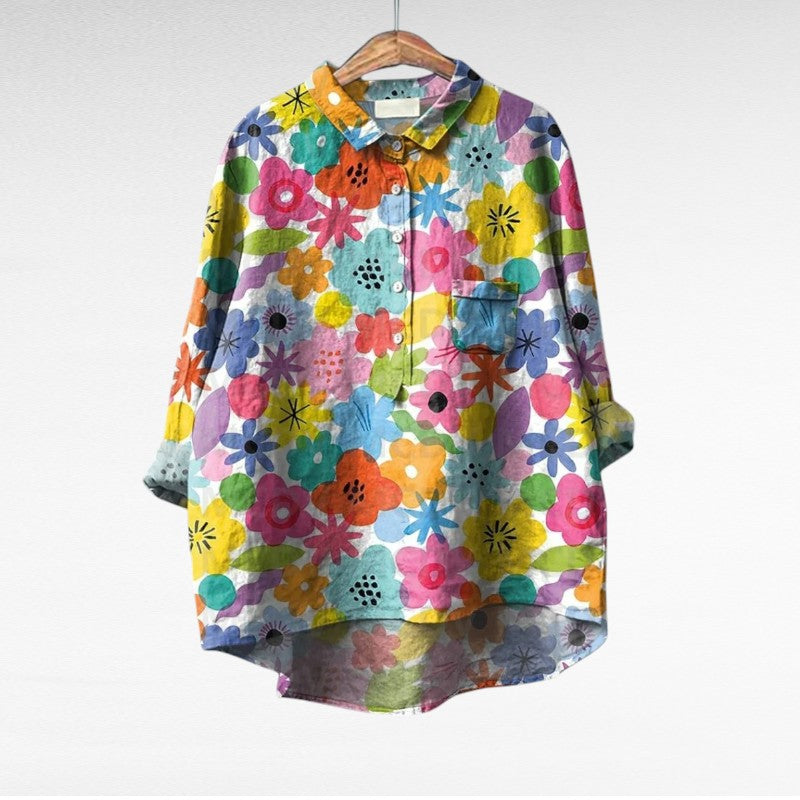 Thérèse | Elegante Blusa Estiva en Lino