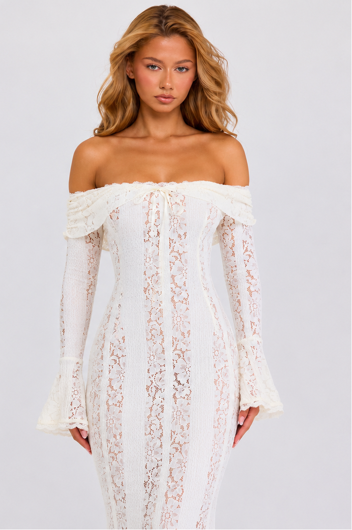 Abito Maxi in Pizzo Etereo