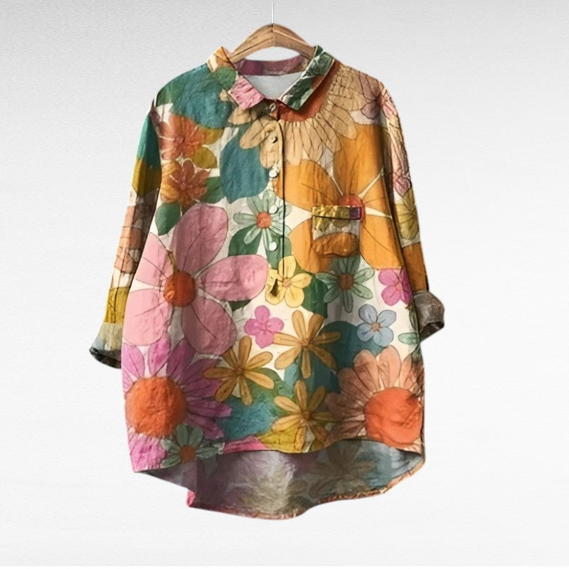 Camille | Elegante Blusa Estiva de Lino