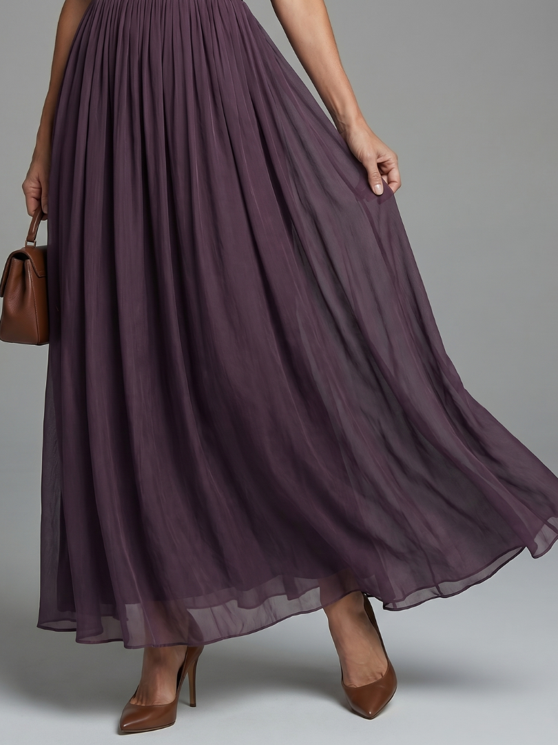 Elia | Abito Maxy con Vita Arricciata e Cut-Out