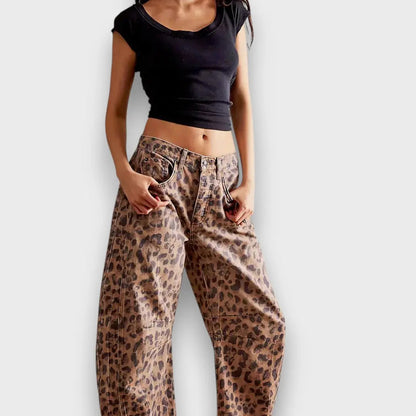 Edith – Pantalones con estampado animal