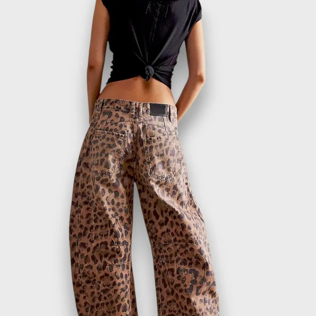 Edith – Pantaloni con stampa animalier