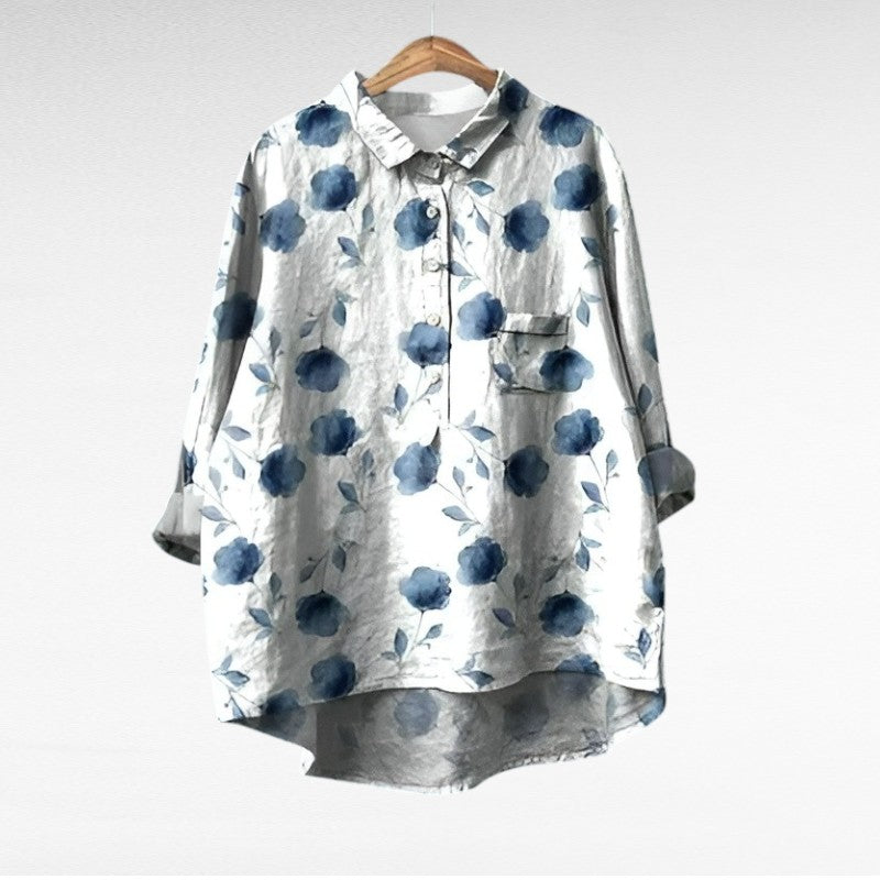 Camille | Elegante Blusa Estiva de Lino