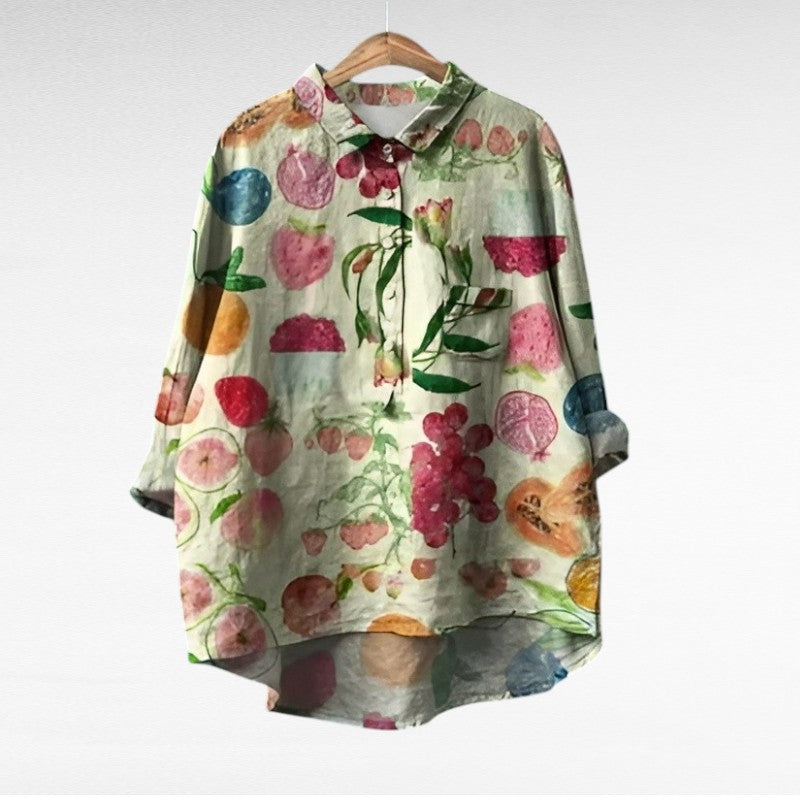 Camille | Elegante Blusa Estiva de Lino