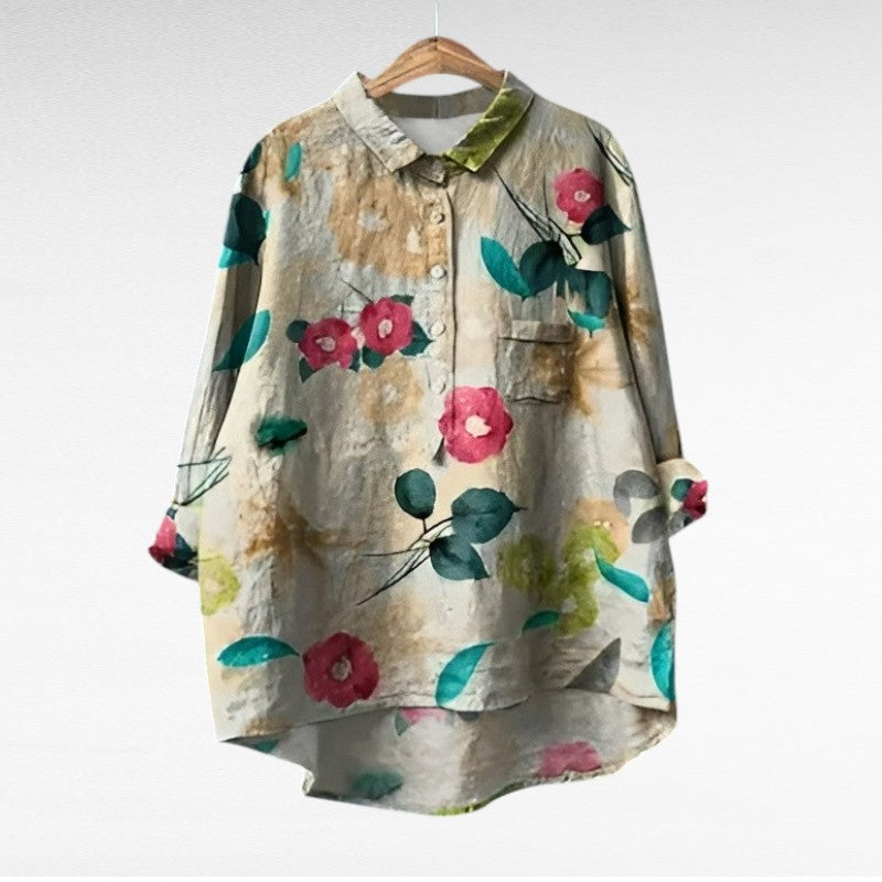 Camille | Elegante Sommerbluse aus Leinen