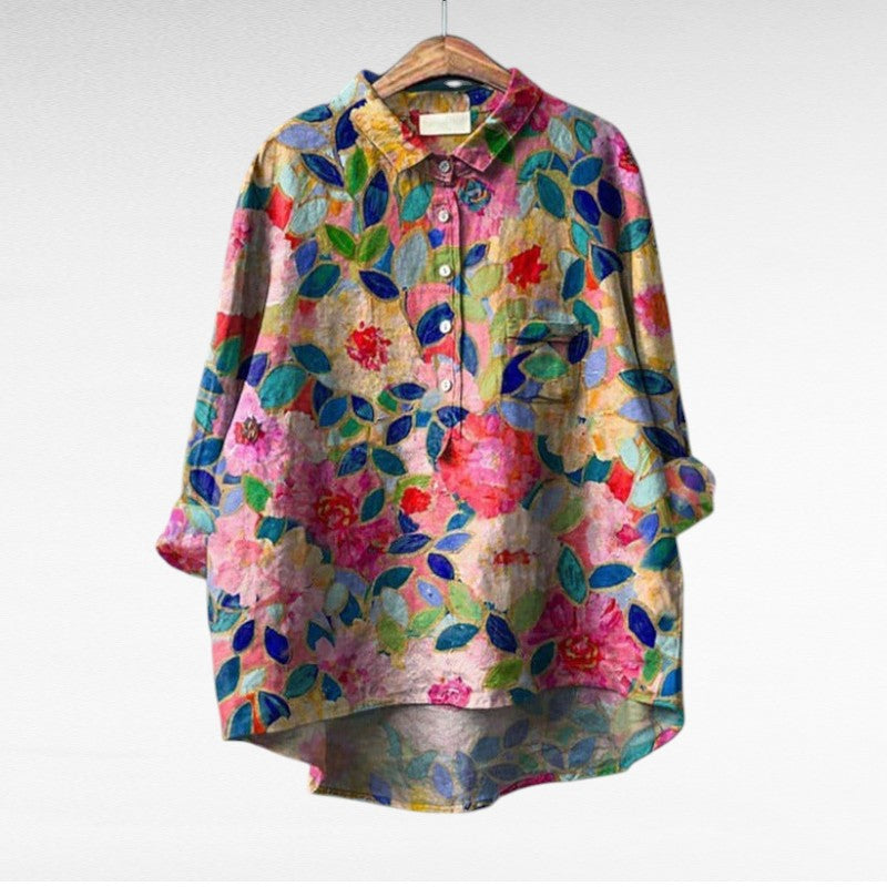 Claire | Elegante Blusa Estiva en Lino
