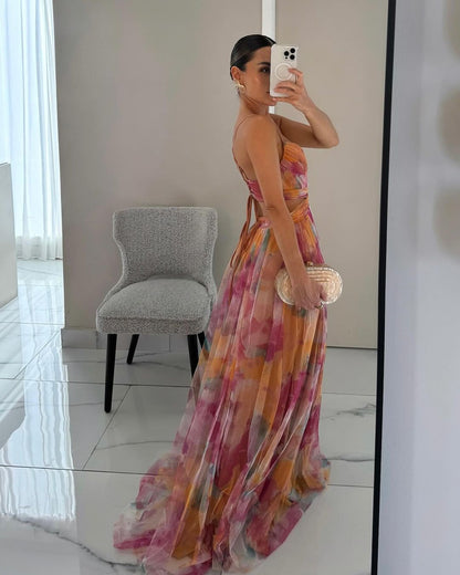 Giselle | Incantevole Maxi Vestito con Design Floreale