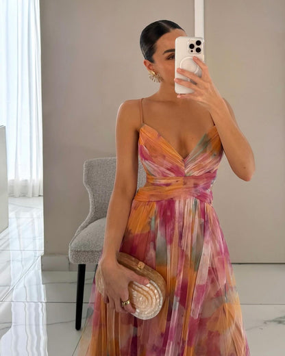 Giselle | Incantevole Maxi Vestito con Design Floreale