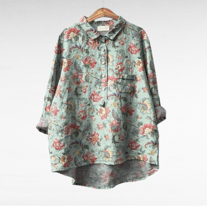Claire | Elegante Blusa Estiva en Lino