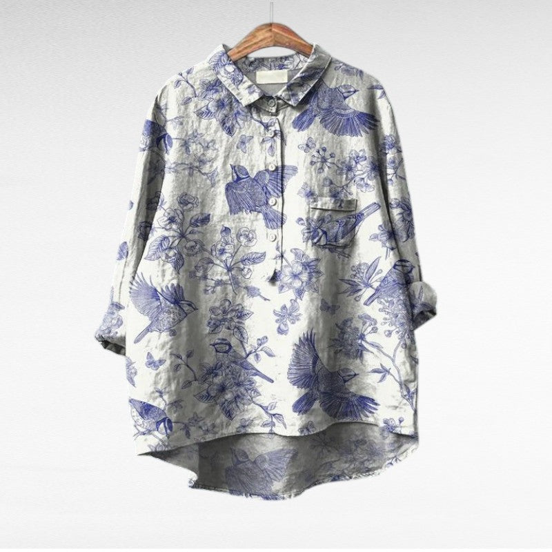 Claire | Elegante Blusa Estiva en Lino