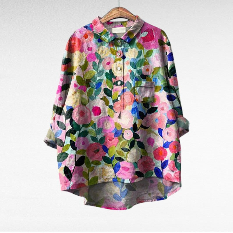 Claire | Elegante Blusa Estiva en Lino