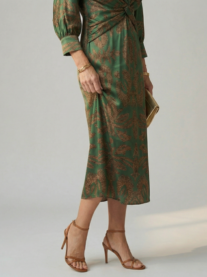 Lune | Vestito Midi Avvolgente Naturale