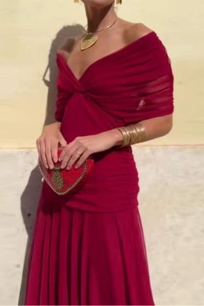 Louise | Vestito Maxi da Festa Elegante con Scollatura a V