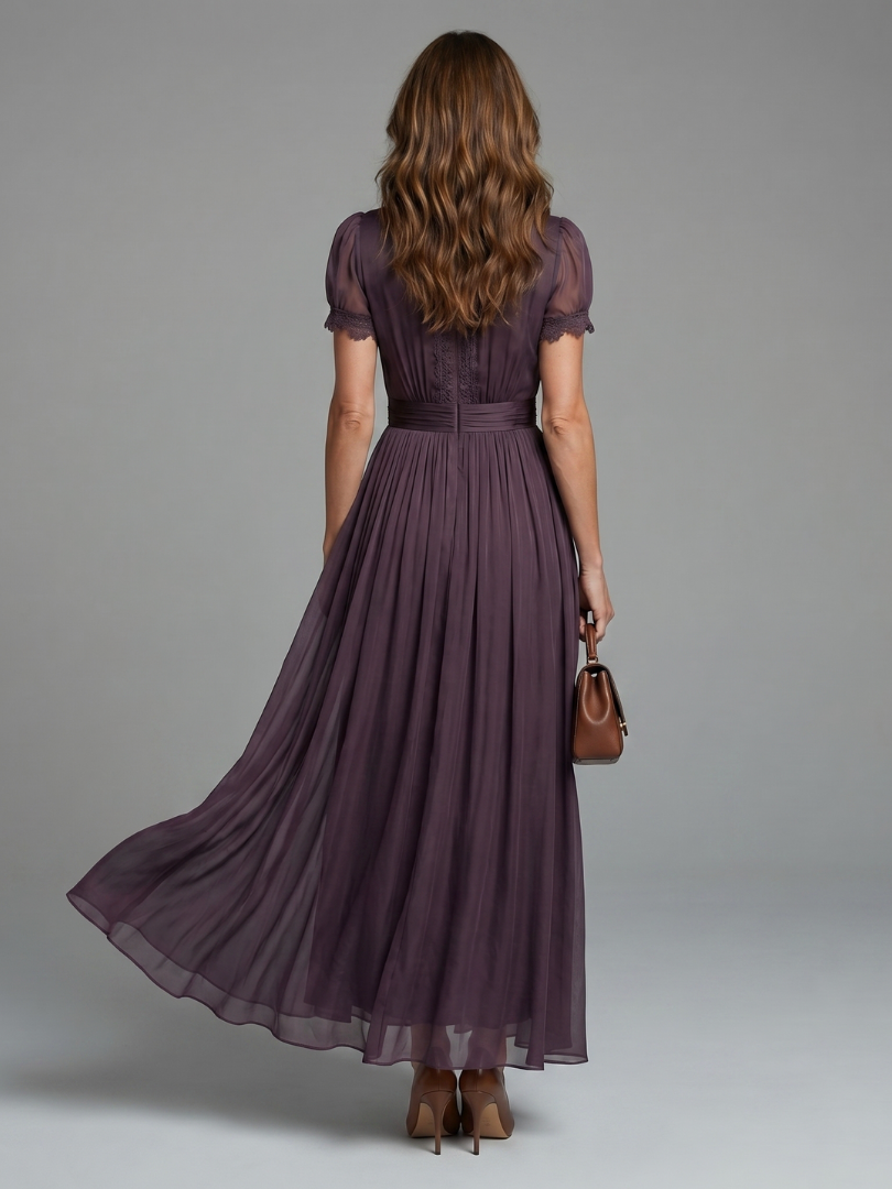 Elia | Abito Maxy con Vita Arricciata e Cut-Out