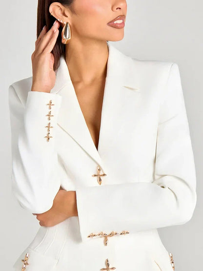 Sofía | Blazer blanco de un botón