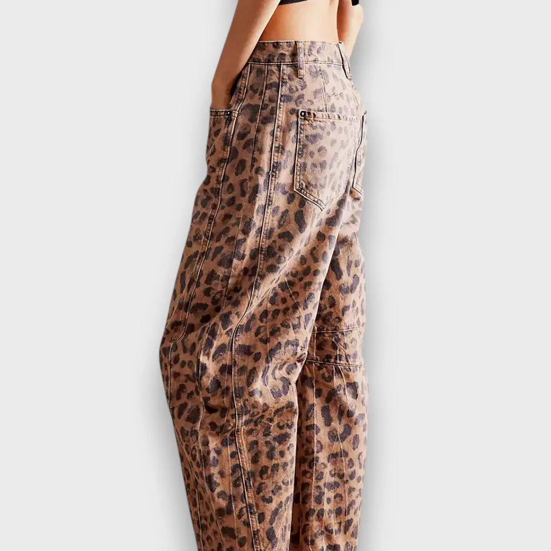 Edith – Pantaloni con stampa animalier