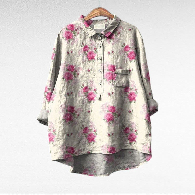 Claire | Elegante Blusa Estiva en Lino