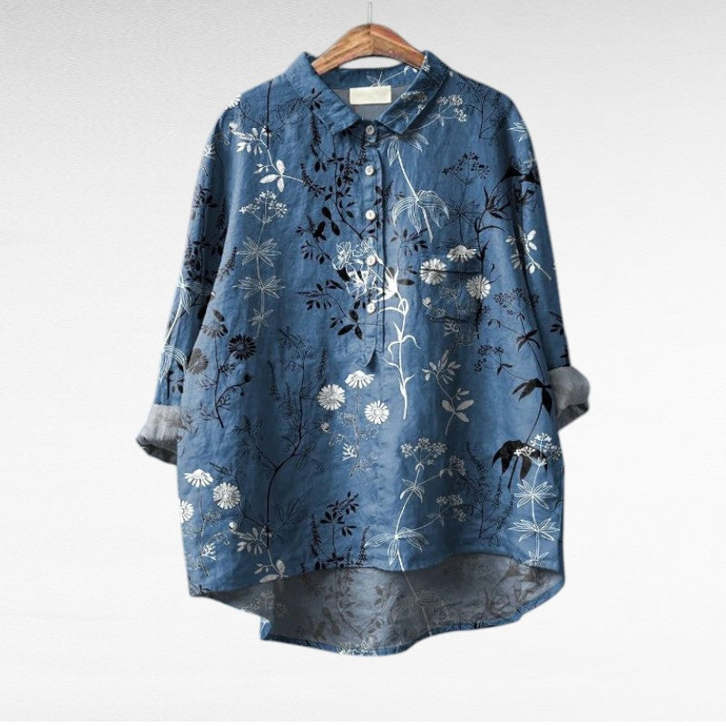 Claire | Elegante Blusa Estiva en Lino