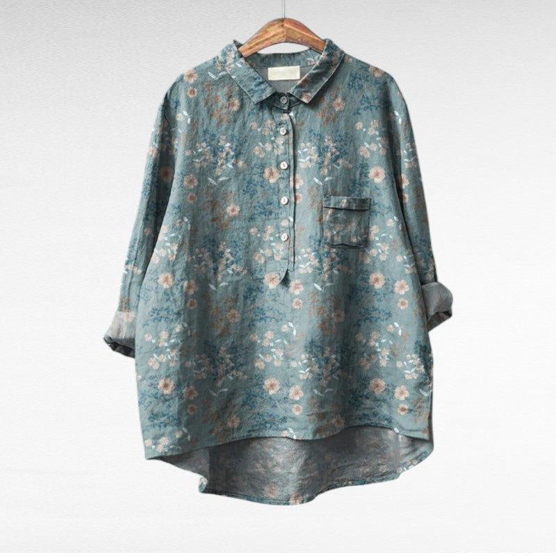 Claire | Elegante Blusa Estiva en Lino