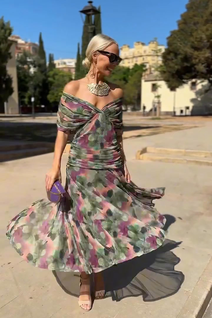 Louise | Vestito Maxi da Festa Elegante con Scollatura a V