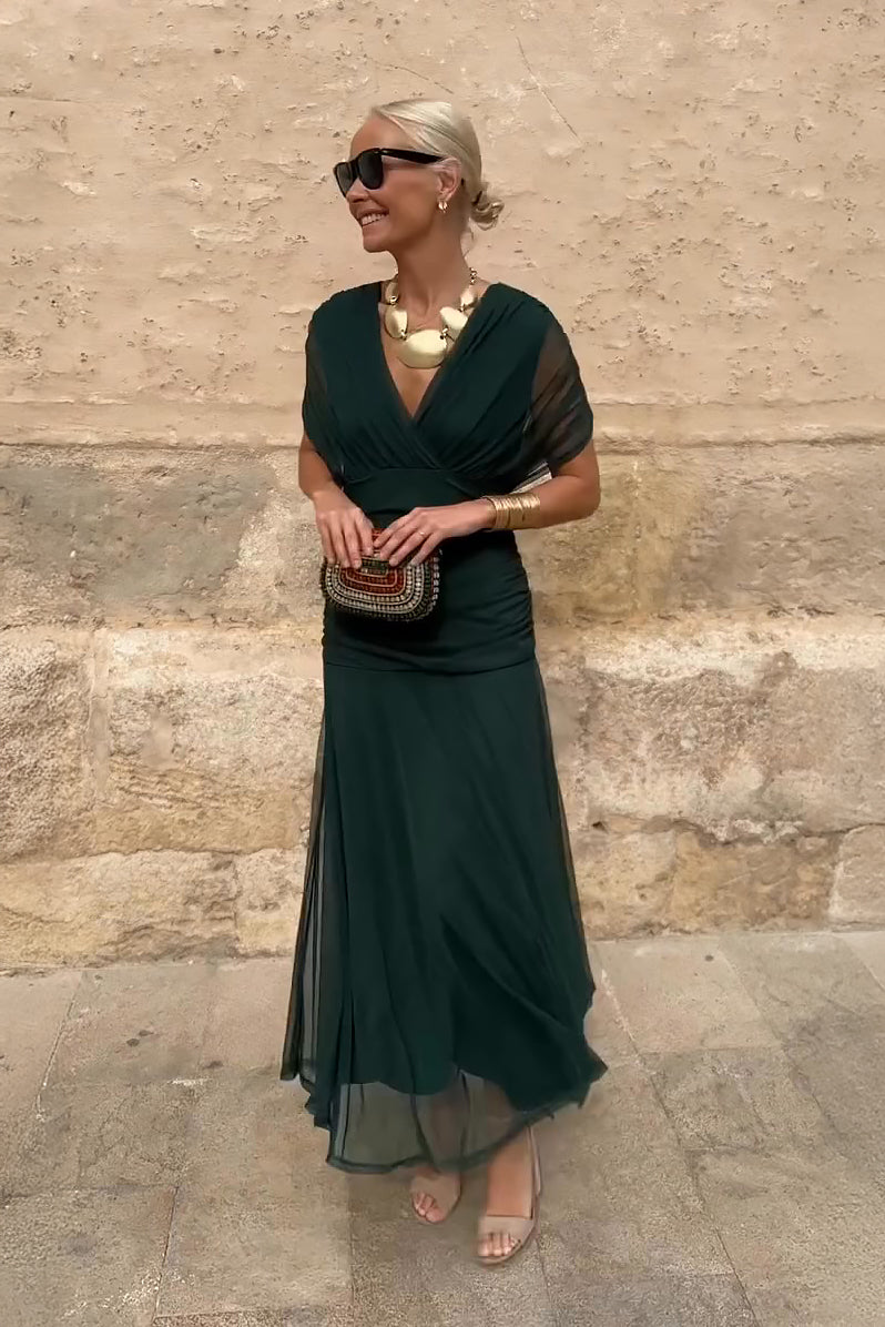 Louise | Vestito Maxi da Festa Elegante con Scollatura a V