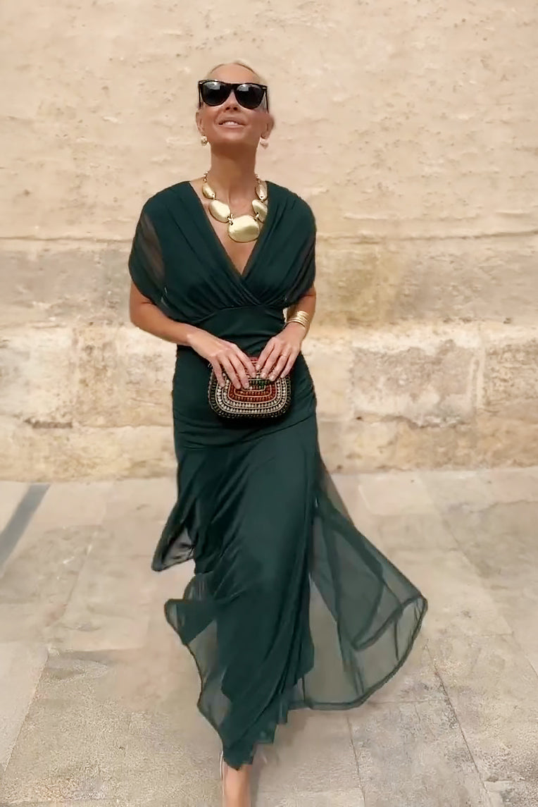 Louise | Vestito Maxi da Festa Elegante con Scollatura a V