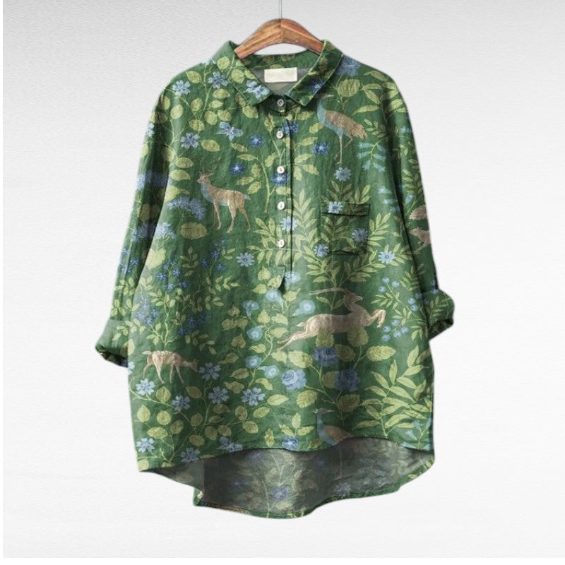 Claire | Elegante Blusa Estiva en Lino