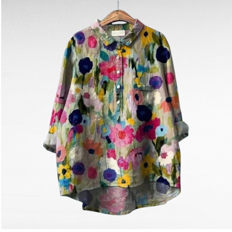 Claire | Elegante Blusa Estiva en Lino