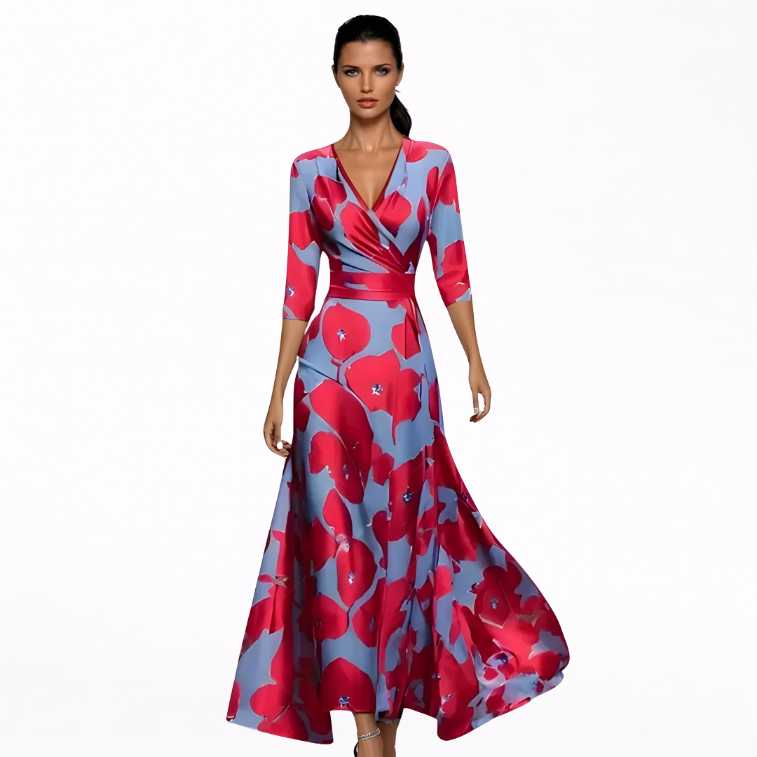 Emilia | Elegante Maxi Abito con Stampa Floreale